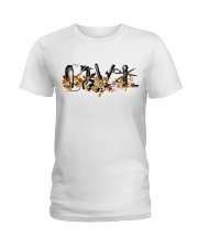 Hairdresser Vintage Flower Tools Ladies T-Shirt tile