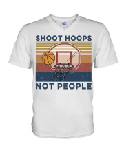 Basketball Shoot Hoops Not People V-Neck T-Shirt tile