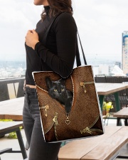 Black Cat Feather All-over Tote aos-all-over-tote-lifestyle-front-04