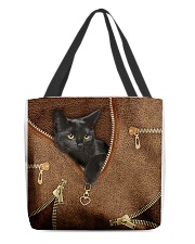 Black Cat Feather All-over Tote front