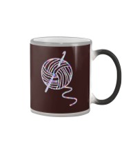 Crocheters back the blue Color Changing Mug tile