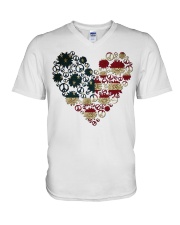 SunFL-Peace-Heart V-Neck T-Shirt tile