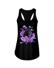 Horse Rose Butterflies Ladies Flowy Tank tile