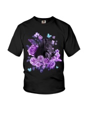 Horse Rose Butterflies Youth T-Shirt tile