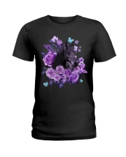 Horse Rose Butterflies Ladies T-Shirt tile
