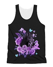 Horse Rose Butterflies All-Over Unisex Tank tile