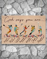 God Says You Are - Lacrosse- Horizontal Poster 17x11 Poster poster-landscape-17x11-lifestyle-13