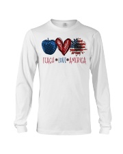 Teach Love America - Apple Heart Sunflower Long Sleeve Tee tile