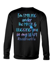 Busdriver Life Smiling Under The Mask Hug heart Crewneck Sweatshirt tile