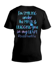 Busdriver Life Smiling Under The Mask Hug heart V-Neck T-Shirt tile