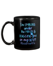 Busdriver Life Smiling Under The Mask Hug heart Mug tile