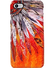Native American Orange Feather Phone Case i-phone-8-case