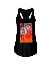 Native American Orange Feather Ladies Flowy Tank tile