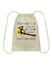 Guitar That s What I Do I Pet Cats Drawstring Bag tile