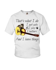 Guitar That s What I Do I Pet Cats Youth T-Shirt tile