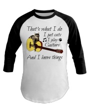 Guitar That s What I Do I Pet Cats Baseball Tee tile