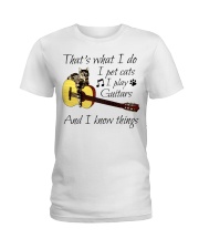 Guitar That s What I Do I Pet Cats Ladies T-Shirt tile