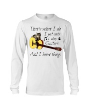 Guitar That s What I Do I Pet Cats Long Sleeve Tee tile