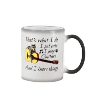 Guitar That s What I Do I Pet Cats Color Changing Mug tile