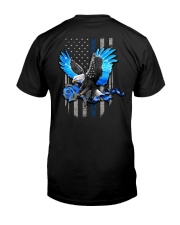 Blue Eagle And Rose 2 Sides Classic T-Shirt back