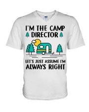 the camp director V-Neck T-Shirt tile