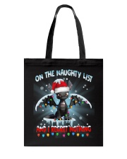 Dragon On The Naughty List Tote Bag tile