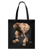 Elephant In Pocket Tote Bag tile
