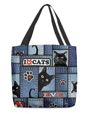 Cat Jean All-over Tote back