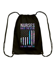 Nurses Back The Blue Drawstring Bag tile