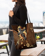 Faith Leather pattern print All-over Tote aos-all-over-tote-lifestyle-front-04