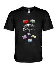 Happy camper V-Neck T-Shirt tile
