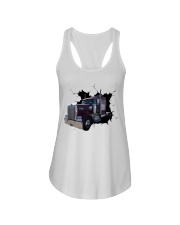 Purple Track Crack Ladies Flowy Tank tile