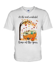 Camping - It's The Most Wonderful V-Neck T-Shirt tile