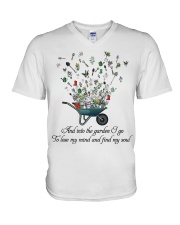 and into the garden i go V-Neck T-Shirt tile