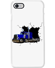 Blue Peterbilt Tractor Crack Sticker Phone Case tile