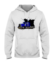 Blue Peterbilt Tractor Crack Sticker Hooded Sweatshirt tile