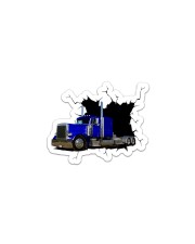 Blue Peterbilt Tractor Crack Sticker Sticker tile
