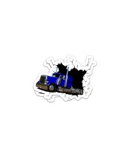 Blue Peterbilt Tractor Crack Sticker Sticker - 2 pack (Vertical) front