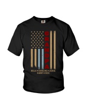 Grandpa American Flag T-Shirt Youth T-Shirt tile