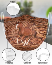 Custom Horse V16 2 Layer Face Mask - Single aos-face-mask-2-layers-lifestyle-front-51