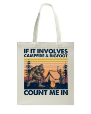 Bigfoot And Campfire Tote Bag tile