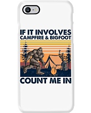 Bigfoot And Campfire Phone Case tile