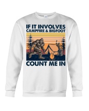Bigfoot And Campfire Crewneck Sweatshirt tile