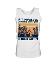 Bigfoot And Campfire Unisex Tank tile
