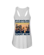 Bigfoot And Campfire Ladies Flowy Tank tile