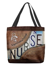 Custom Name Nurse Respect Caring Courage All-over Tote back
