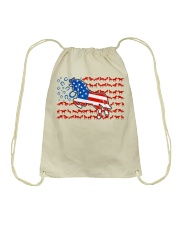 Horse American Flag Drawstring Bag tile