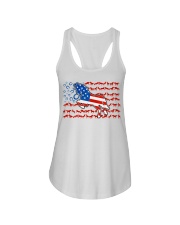 Horse American Flag Ladies Flowy Tank tile
