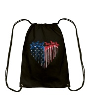 Horse Colorful Splash Us Flag Drawstring Bag tile