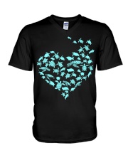 Turtle Heart V-Neck T-Shirt tile